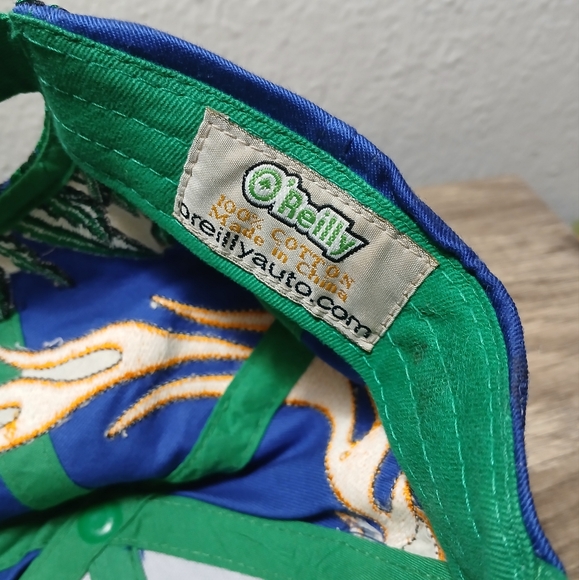 Oreillys Hat Jungle Jim Tribute Funny Car Racing Bob Gilbertson Blue Flames - Picture 6 of 6